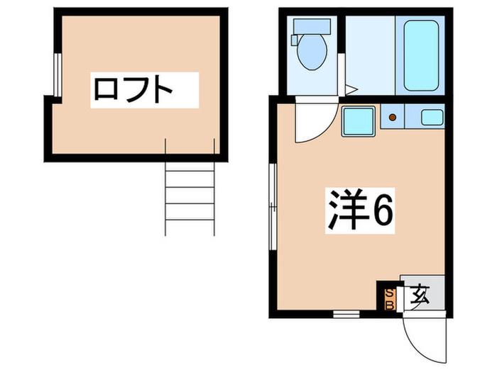 妙蓮寺ジェラートモカ(ワンルーム/1階)の間取り写真