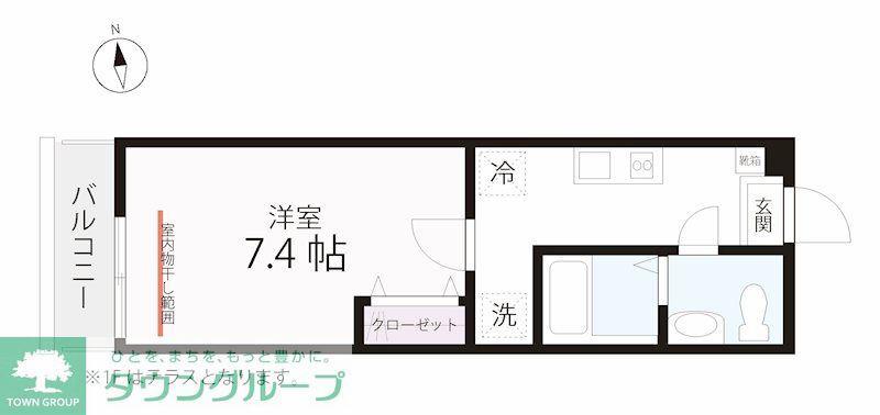 QUIET CRAB HOUSE 金沢八景(1K/1階)の間取り写真