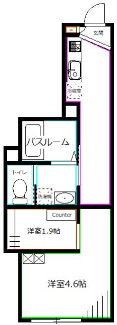 MY STYLE VINTAGE 北高円寺(1K/2階)の間取り写真