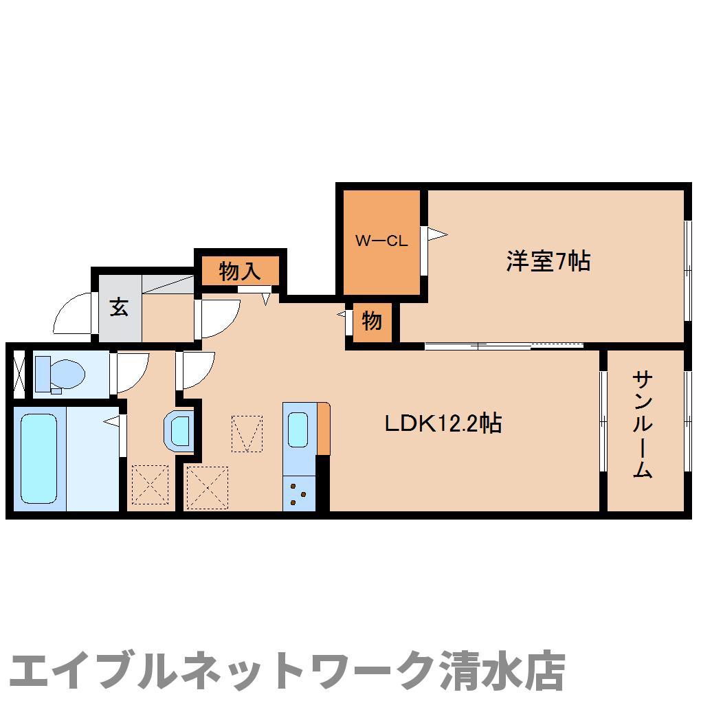 AFCレジデンス・XIII(1LDK/1階)の間取り写真