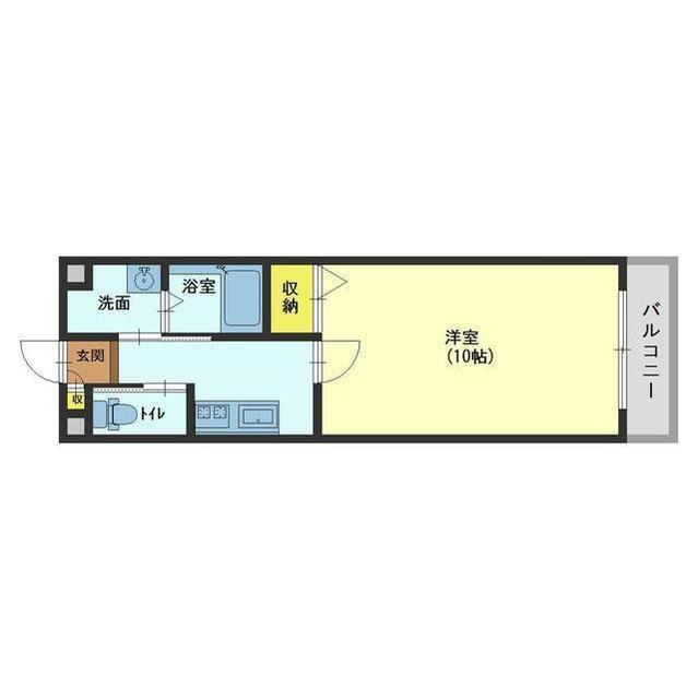 フローレンス(1K/3階)の間取り写真