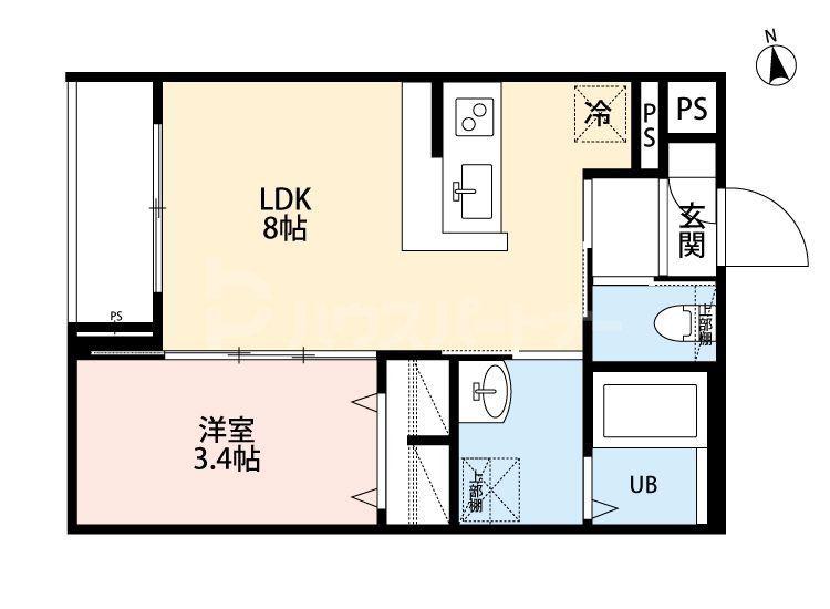 ROBOT HOME 新小岩(1LDK/1階)の間取り写真