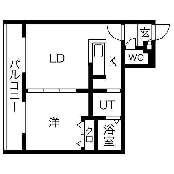 SPERANZA KITAMARUYAMA(1LDK/2階)の間取り写真