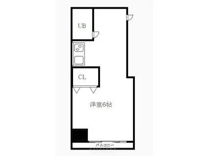 ラティエール高辻(1K/3階)の間取り写真