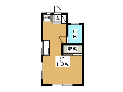 メゾンアキ(ワンルーム/1階)の間取り写真