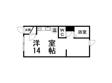 パークサイド廉(ワンルーム/4階)の間取り写真