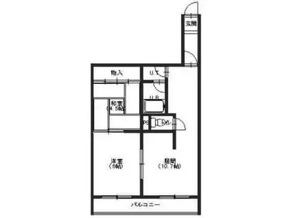エイブルOKAMURA(2LDK/2階)の間取り写真