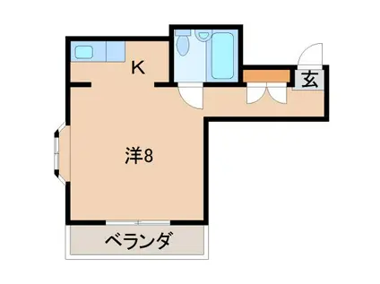 コーポホワイト名草(1K/1階)の間取り写真
