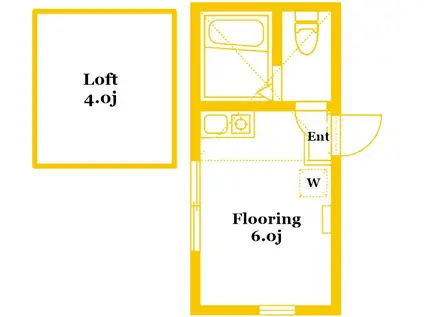 ユナイト大口トリチェリ(ワンルーム/2階)の間取り写真