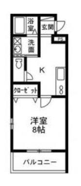 シターレ(1K/2階)の間取り写真