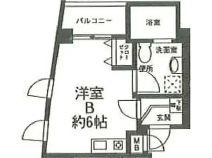 サムティレジデンス横須賀中央(1K/3階)の間取り写真