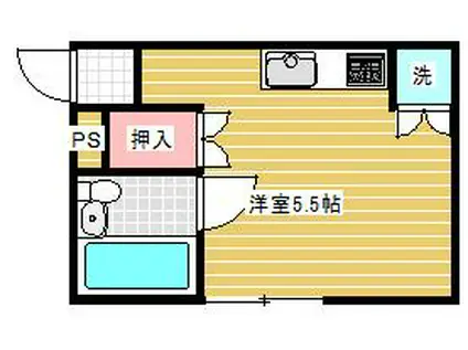 サンラフォーレ竜ヶ崎(ワンルーム/1階)の間取り写真