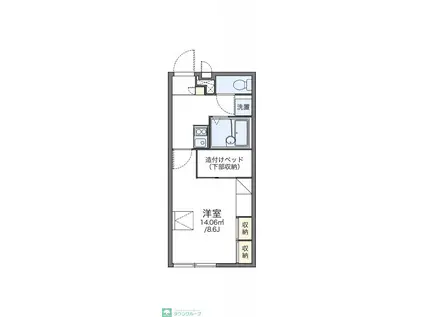 レオパレス第5ひかりハイツ(1K/1階)の間取り写真