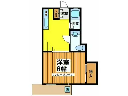 福寿ハイツ(1DK/1階)の間取り写真