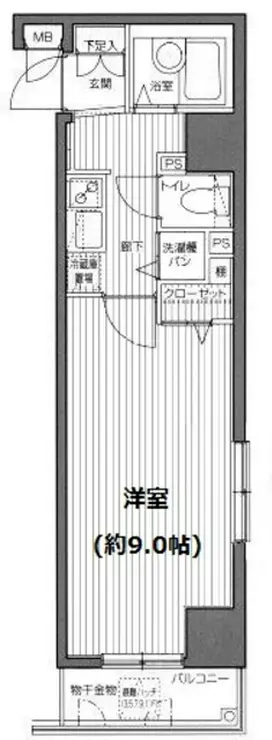 ガラ・ステージ麻布十番 7階階 間取り