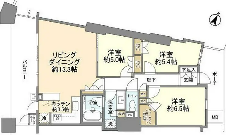 ザ・タワー&パークス田園都市溝の口 4階階 間取り