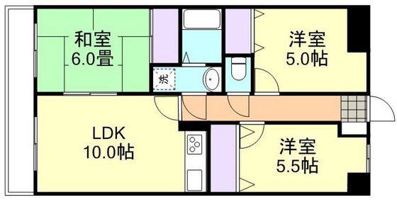 WILLIAM3(3LDK/8階)の間取り写真