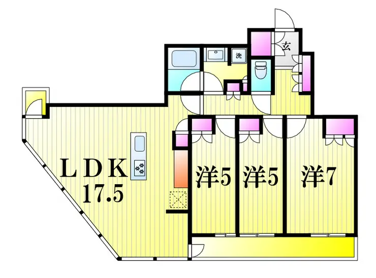 The Kashiwa Tower 25階階 間取り