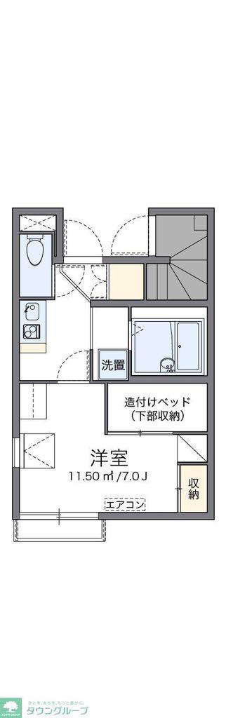 レオパレスプリマベーラ南阿佐谷(1K/1階)の間取り写真