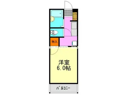 メディ・パル(1K/1階)の間取り写真