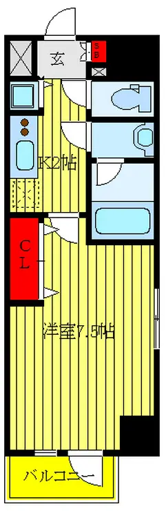 ブライズ板橋クレヴィスタ 8階階 間取り