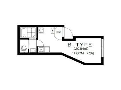 J-ARC小岩(ワンルーム/1階)の間取り写真