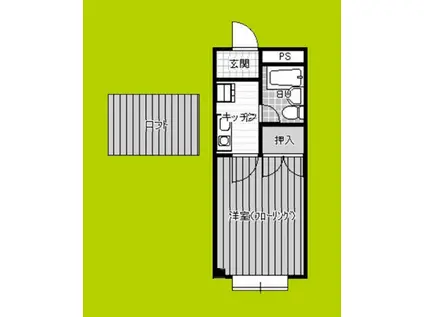プラザイーグル(ワンルーム/1階)の間取り写真