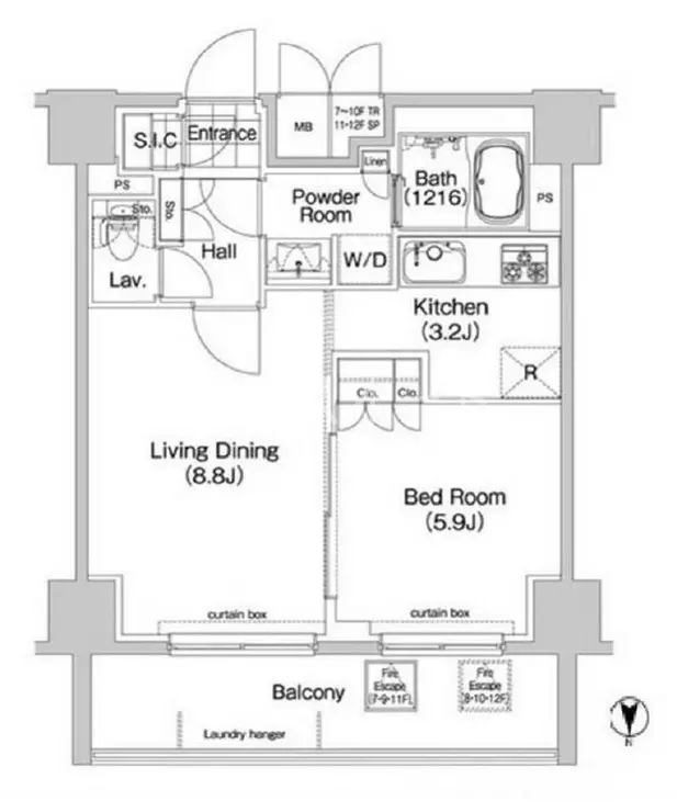 コンフォリア春日富坂 9階階 間取り