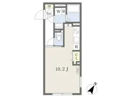 WELLCOURT NAKAMURA‐KOUEN(ワンルーム/3階)の間取り写真