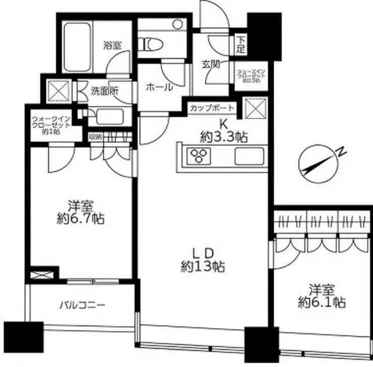 パークコート赤坂ザタワー 19階階 間取り