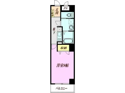 エミナンス丸山台(1K/7階)の間取り写真