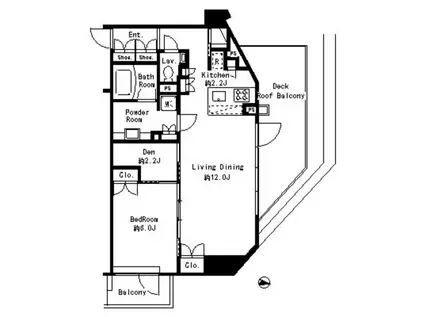 MFPRコート目黒南(1SLDK/8階)の間取り写真
