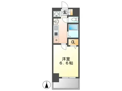 プレサンス名古屋STATIONアブソリュート(1K/11階)の間取り写真
