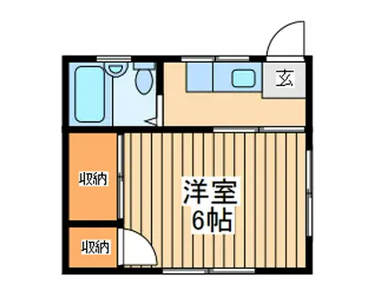 メゾンドケイ東林間(1K/1階)の間取り写真