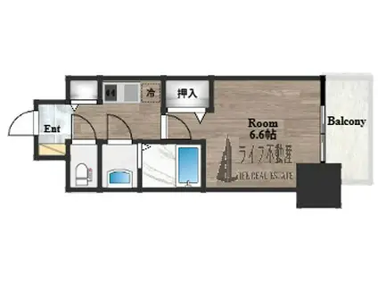 アドバンス大阪バレンシア(1K/4階)の間取り写真