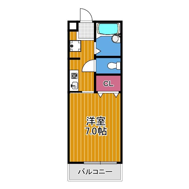 CASA DE TSUZUYAMADAI(1K/1階)の間取り写真
