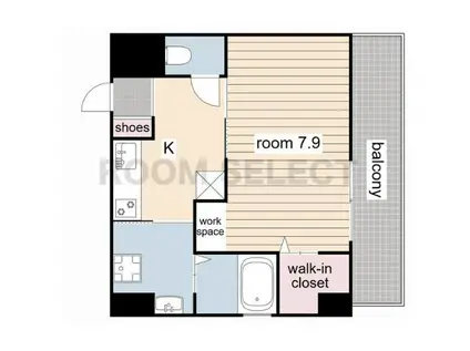 K.BUILD(1K/2階)の間取り写真