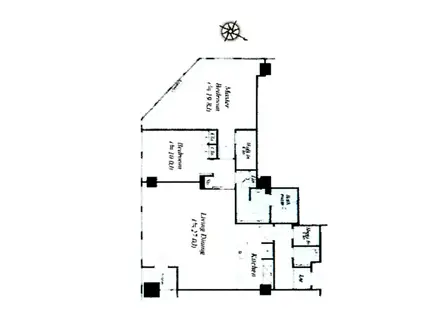 平河町森タワーレジデンス 1809(2LDK/18階)の間取り写真
