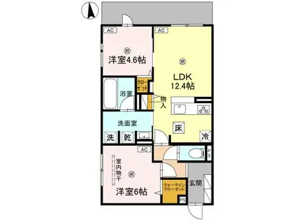 スペチアーレ東中本(2LDK/3階)の間取り写真