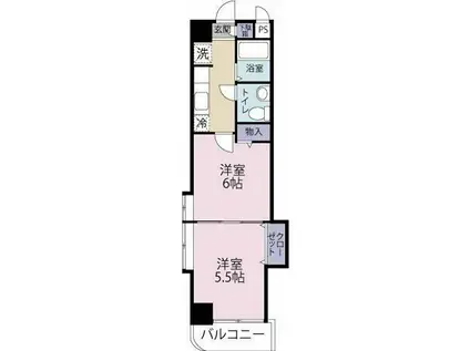 木下鉱産ビル(2K/3階)の間取り写真