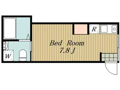 リヴァージュ(ワンルーム/1階)の間取り写真