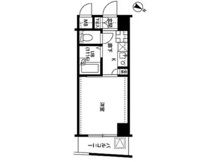 プレール学芸大学弐番館(1K/8階)の間取り写真