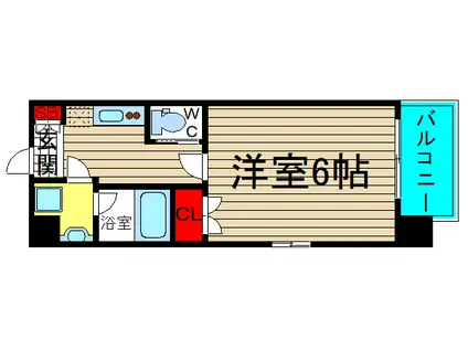 プロスプ(1K/10階)の間取り写真