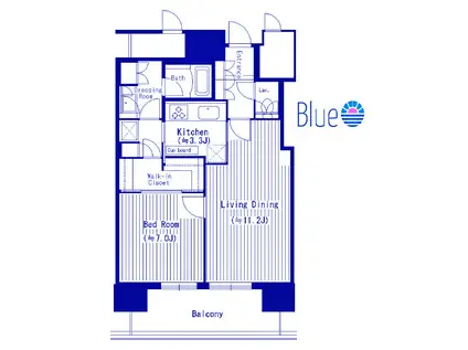 パークシティ武蔵小杉ステーションフォレントタワー(1LDK/35階)の間取り写真