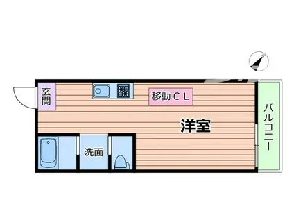 豊南ハイツ(ワンルーム/4階)の間取り写真