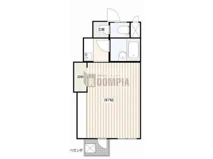 アカディームII(ワンルーム/2階)の間取り写真