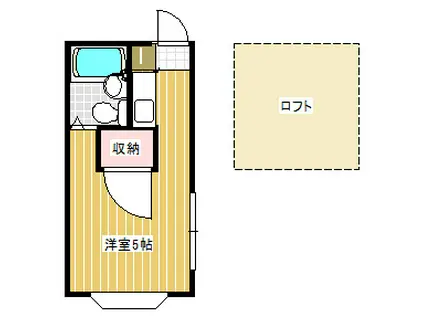 クレスト(ワンルーム/1階)の間取り写真