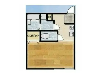 セレーノ新田(ワンルーム/1階)の間取り写真