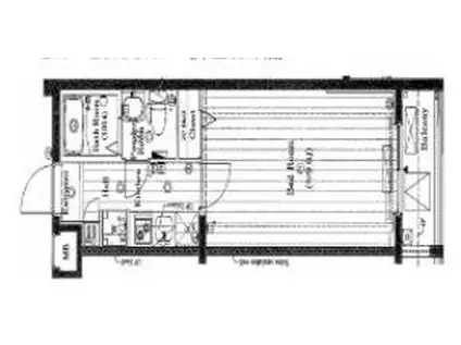 プレール・ドゥーク東中野(1K/4階)の間取り写真