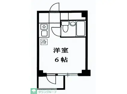 東村山ペガサスビルB館(ワンルーム/2階)の間取り写真